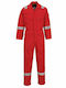 Portwest Work Coveralls Full Body with Reflective Tapes Red