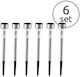 Globo Lighting Set 6 Lămpi Solare de Grădină Felinare Alb Rece 7000K cu Fotocelulă IP44