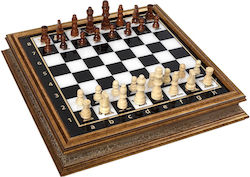 Espiel Σκάκι με Χρυσό Πλαίσιο με Πιόνια 45x45cm