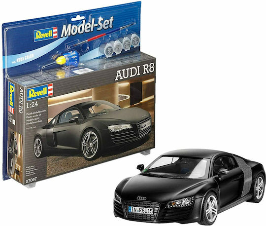Revell Audi R8 Metal Modeling Figure Car 106 Pieces in Scale 1:24 with Glue and Paints 18.4cm.