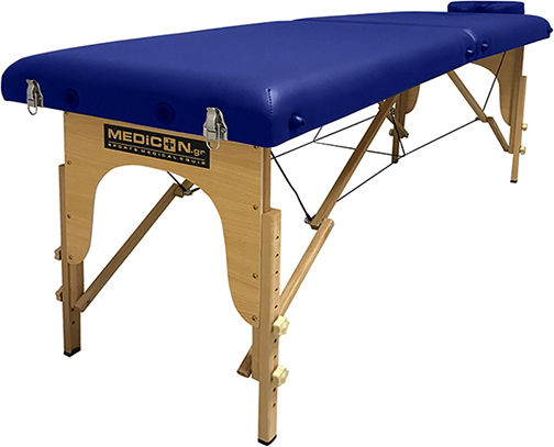 Medicin Wooden Portable Blue Massage and Physiotherapy Bed 186x60cm
