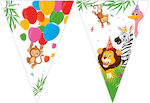 Triangular Paper Garland Jungle Balloons