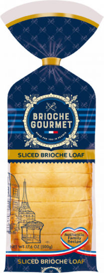 Brioche Gourmet Ψωμί του τοστ Brioche 500gr