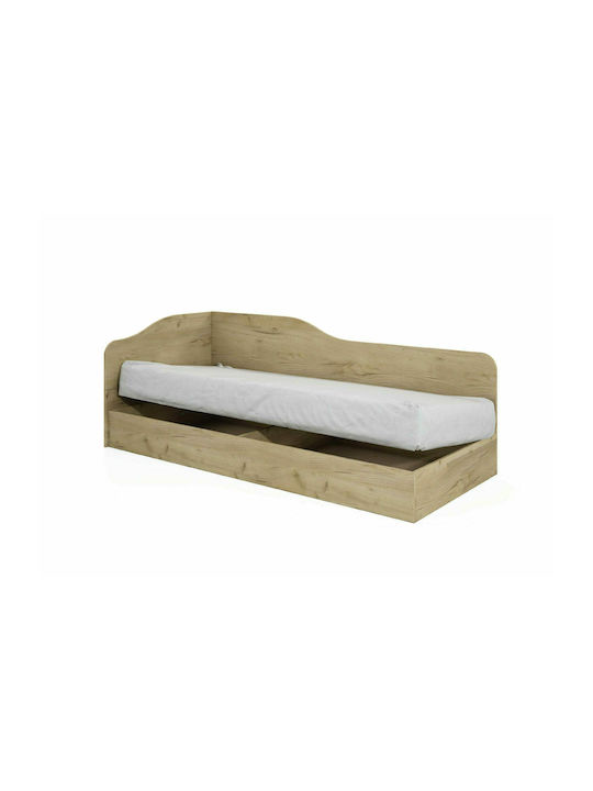 Semi-Double Wooden Bed Sasha with Storage Space for Mattress 120x190cm