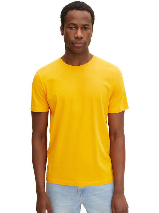 Tom Tailor Ανδρικό T-shirt Κίτρινο Μονόχρωμο