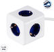GloboStar PowerCube 5 Θέσεων με Καλώδιο 1.5m