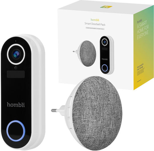 Hombli Wireless Door Bell Compatible with Alexa Black