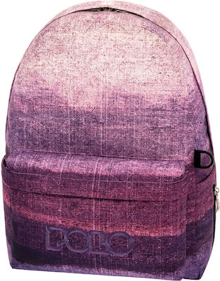 Polo Scarf Σχολική Τσάντα Πλάτης Γυμνασίου - Λυκείου Purple Gradient 23lt 2022
