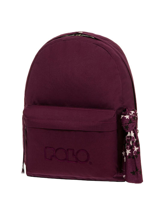 Polo Original Scarf School Bag Backpack Junior High-High School Purple Dark 23lt 2023