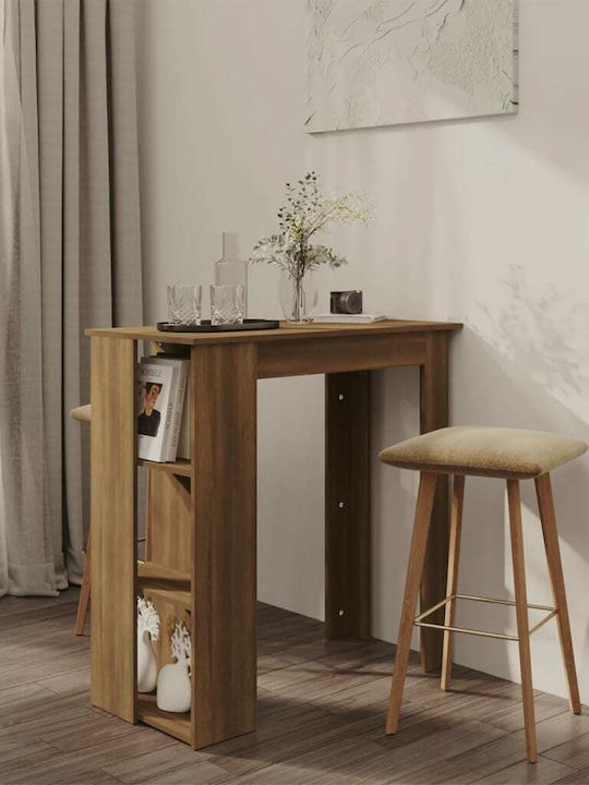 Table Bar Wooden Brown Oak 102x50x103.5cm