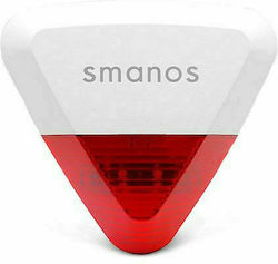 Smanos SS2800 Wireless RF Outdoor Battery Alarm Siren 105dB 12V with Red Light