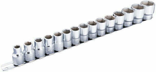 Unior Hexagon Sockets with 1/2" Frame Host Set 15 Pieces