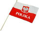 Drapelul Poloniei FW01 cu mâner lung 40cmx30cm