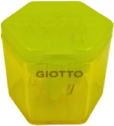 Giotto Plastic Triple Sharpener Yellow Barrel 1pcs