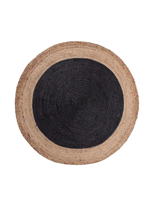 Silk Fashion 1709 Rug Round Summer from Jute Anthracite