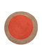 Silk Fashion 1707 Rug Round Summer from Jute Teracotta