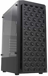 Darkflash DK300M Gaming Midi Tower Κουτί Υπολογιστή με Πλαϊνό Παράθυρο Μαύρο