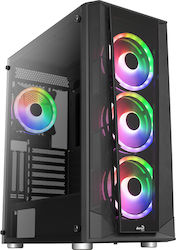 Aerocool Prism ARGB Midi Tower Κουτί Υπολογιστή Μαύρο