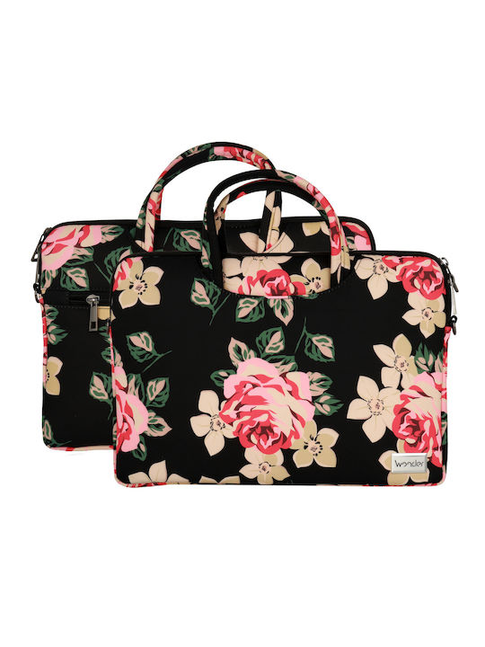Wonder Τσάντα Ώμου / Χειρός για Laptop 16" Black And Roses POK042627