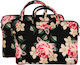 Wonder Τσάντα Ώμου / Χειρός για Laptop 16" Black And Roses POK042627
