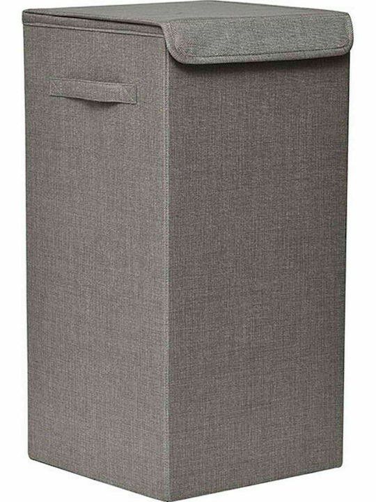 Eurocasa Wäschekorb aus Hölzernes Faltbar mit Deckel 30x30x60cm Beige