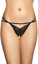 Softline 2496 Crotchless G-String Black