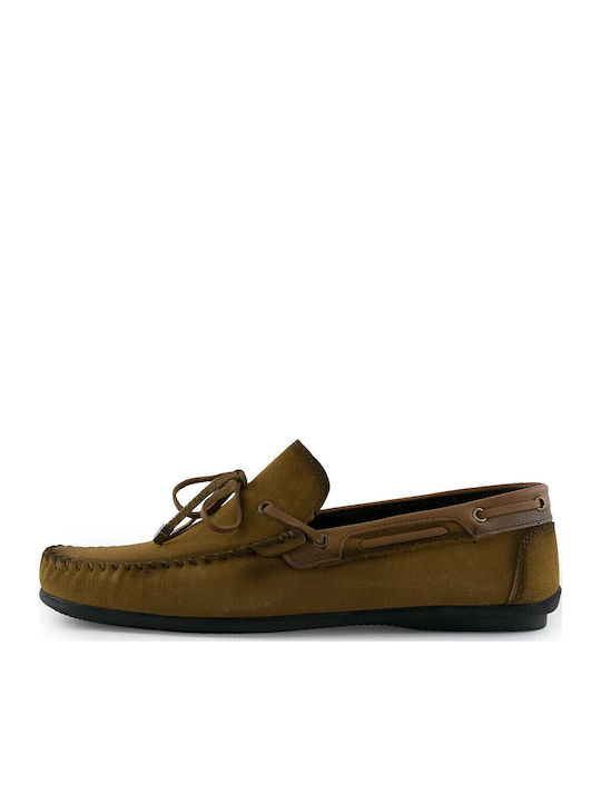 Δερμάτινα Ανδρικά Loafers σε Ταμπά Χρώμα