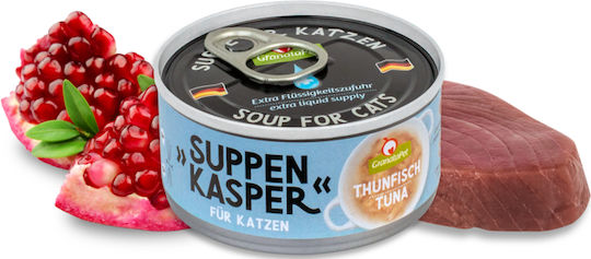Granata Pet Foods Suppenkasper Wet Food for Cats in Cans with Tuna Grain-Free 70gr