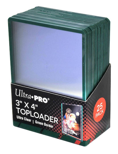 Ultra Pro Toploader Cu Margine Verde Dimensiune Standard 25 Bucăți Verde