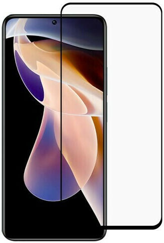Rurihai Full Face Tempered Glass Μαύρο (Redmi Note 11 Pro / 11 Pro+)