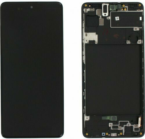 Οθόνη με Μηχανισμό Αφής και Πλαίσιο για Galaxy A71 (Μαύρο)