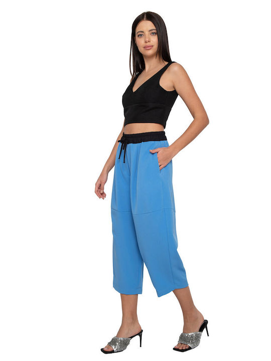 Bermuda shorts with pockets and elastic on top BLUE