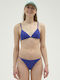 Bikini Set Triangle Top & Brazil Bottom with Adjustable Straps Blue
