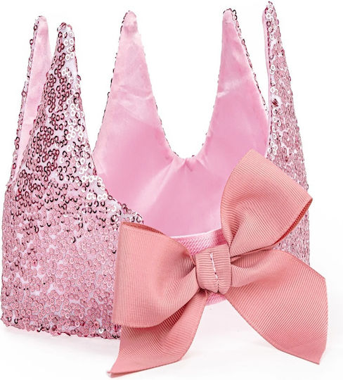 Precious Pink Sequins Crown Carnival Accessory Pink with Sequins 1pcs