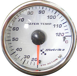 Isotta Αναλογικό Όργανο Θερμοκρασίας Νερού Αυτοκινήτου Λευκό