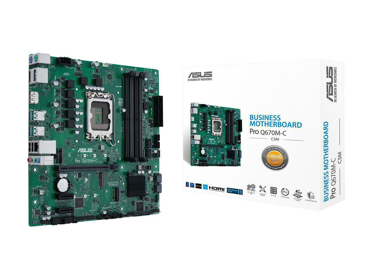 Asus Pro Q670M-C-CSM Motherboard Micro ATX με Intel 1700 Socket