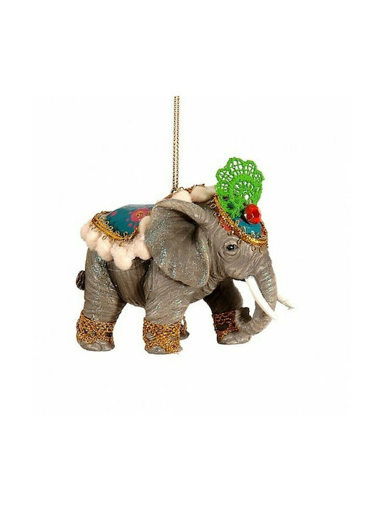 Ornament de Crăciun Bebeluș elefant Multicolor cu Pulbere de Aur cu Paiete 11buc