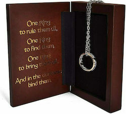 The Noble Collection Lord of the Rings The One Ring Gold Plated Sterling Silver Necklace Replica Figure 50.8cm