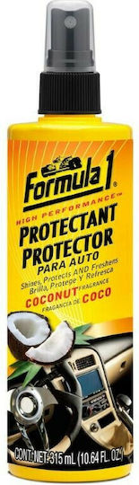 Formula1 Fragranced Protectants Καθαριστικό / Γυαλιστικό και Προστατευτικό Σπρέι για Ταμπλό Αυτοκινήτου με Άρωμα Καρύδα 315ml
