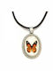 Kostibas Fashion Kinderhalskette Schmetterling aus Silber mit Seil