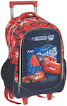 Gim Cars McQueen School Bag Trolley Elementary, Elementary in Red color