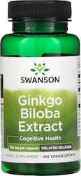 Swanson Ginkgo Biloba Extract 120mg 100 φυτικές κάψουλες