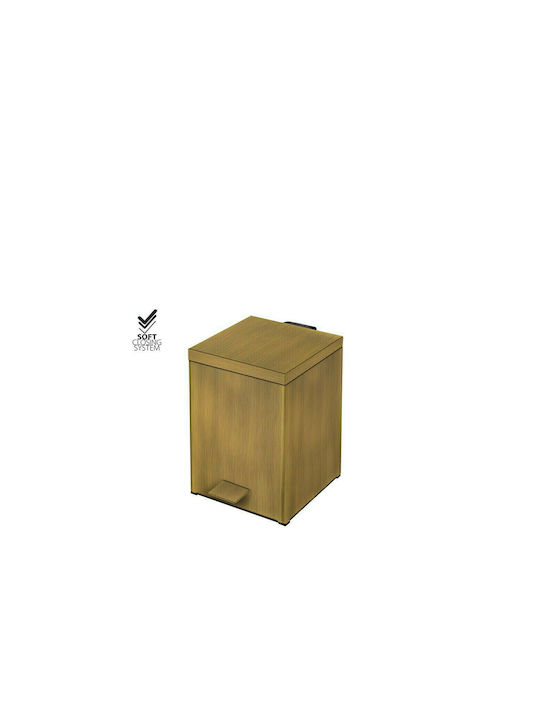 Sanco Inox Toilet Bin with Soft Close Lid 5lt Bronze Mat