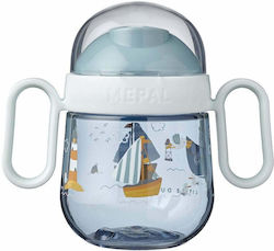 Little Dutch Sailors Bay Lernbecher Kunststoff mit Griffen Blau für 6m+m+ 200ml