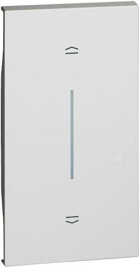 Legrand Living Now Roller Shutter Front Plate Switch White KW05M2