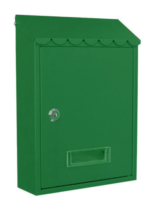 Outdoor Mailbox Metallic in Green Color 21.6x6.8x30cm