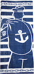 Ναύτης Kids' Beach Towel In Blue Colour 160x86cm