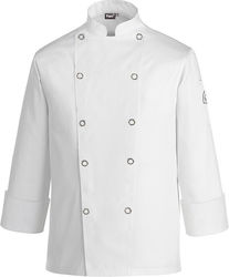 Tips Bluse Koch Herren Weiß mit Langärmelig
