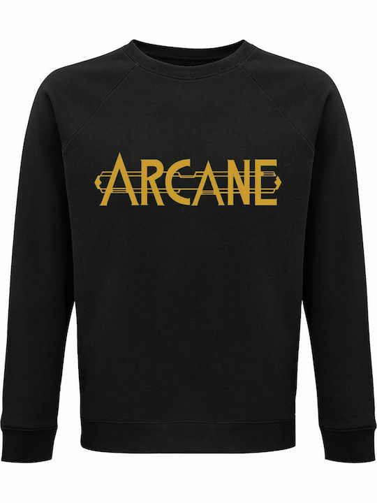 Hanorac unisex, organic " Arcane ", negru