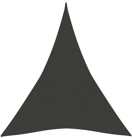 vidaXL Τρίγωνο Πανί Σκίασης Γκρι με Κρίκους 3x4x4m 160gr/m² από HDPE 160gr/m²